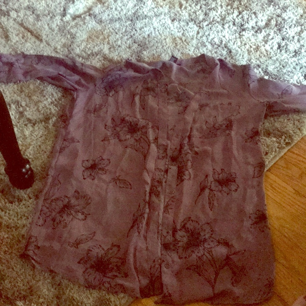 Lilac floral blouse